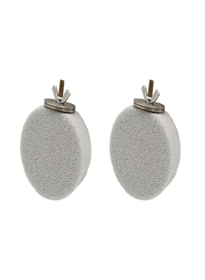 Shelltech Pumice Ledge Lava Ledge for Birds Chinchillas, Climbing Ledge Teeth Grinding Beak Grinding Block Perch Stand for Hamsters Chinchillas Parrots (Natural Color, S-Round 2 Pack) - Image 1